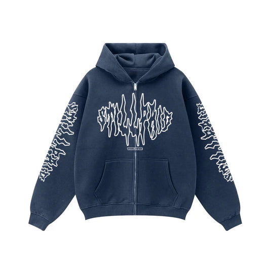 Still Paid Classic Wavy Zip Up